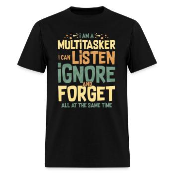 Humorous I Am A Multitasker developer - Men's T-Shirt - black - Front - Jose (178cm)