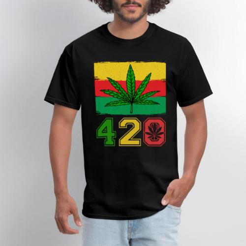 Farcical 420 Herb Flag Weed Marijuana Design - Men's T-Shirt