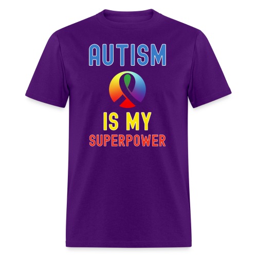 AUTISM Is My Superpower, Autism Awareness Rainbow - Men's T-Shirt