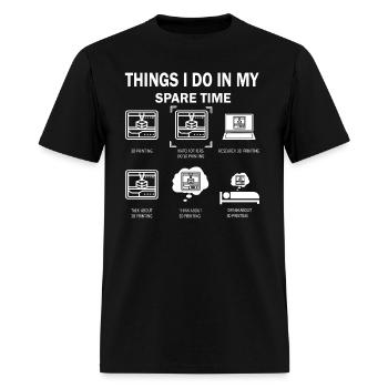 3D Printer Things I Do - Men's T-Shirt - black - Front - Jose (178cm)