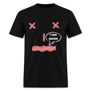bacon bandage funny joke - Men's T-Shirt - black - Front - Jose (178cm)