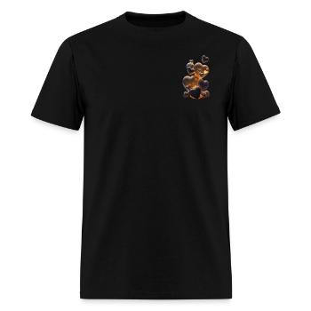 Fusion du cœur scintillant - T-shirt Homme - noir - Devant - Jose (178cm)