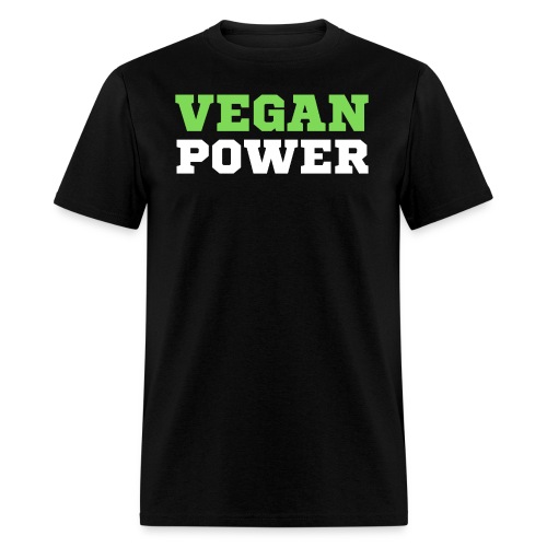 VEGAN POWER (Green & White letters) - Men's T-Shirt