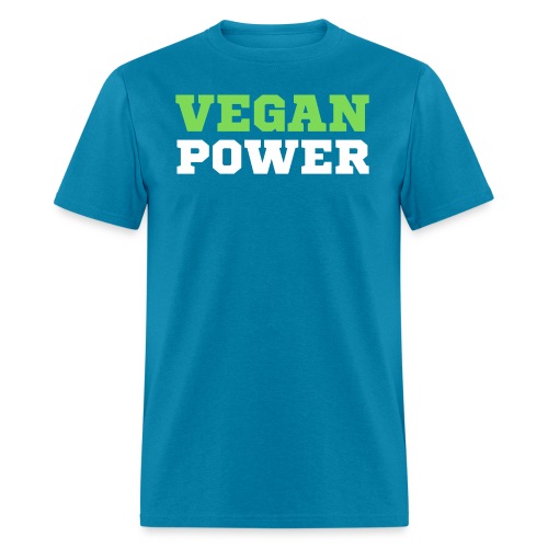 VEGAN POWER (Green & White letters) - Men's T-Shirt