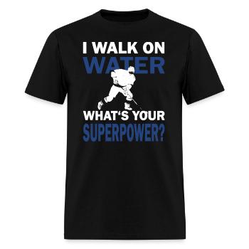 Ice Hockey Superpower Funny Saying - Men's T-Shirt - black - Front - Jose (178cm)