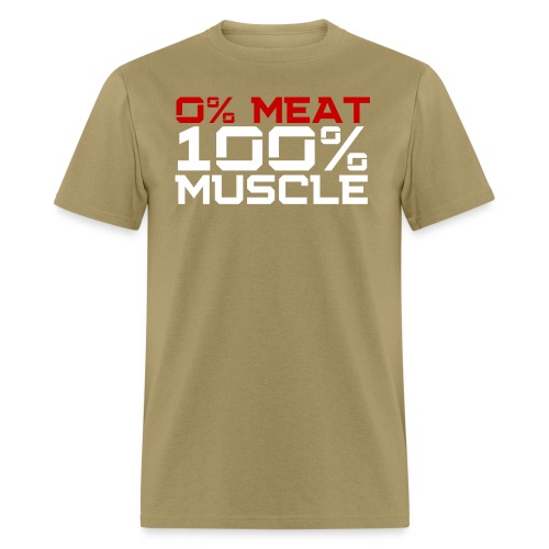 0% MEAT 100% MUSCLE | Vegan Bodybuilder - Men's T-Shirt