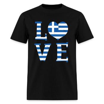 Love Crete Greece Gift - Men's T-Shirt - black - Front - Jose (178cm)