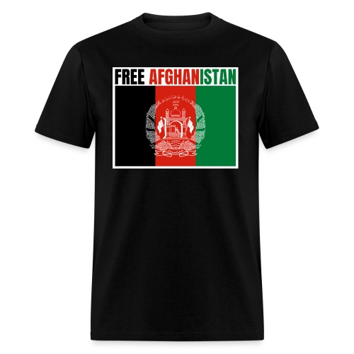 FREE AFGHANISTAN, Flag of Afghanistan - Men's T-Shirt