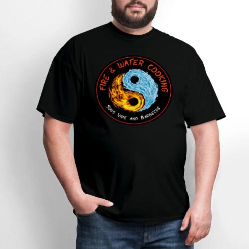 Fire & Water Cooking Full Sized Logo - Men's T-Shirt