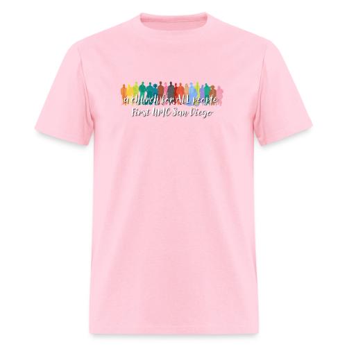 a church for all people - with colorful graphic - Men's T-Shirt