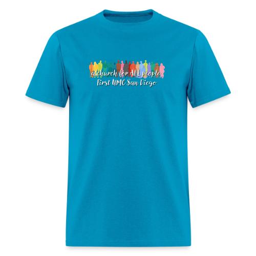 a church for all people - with colorful graphic - Men's T-Shirt