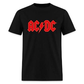 AC/DC Logo Rouge Éclair - T-shirt Homme - noir - Devant - Jose (178cm)