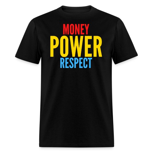 Money Power Respect (red gold and blue) - Men's T-Shirt