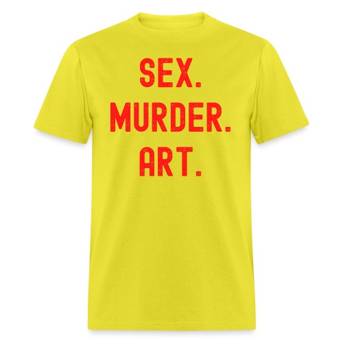 Sex Murder Art (distressed red letters version) - Men's T-Shirt