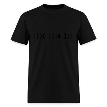 Bash Fork Bomb - Hacker Command Black Design - Men's T-Shirt - black - Front - Jose (178cm)