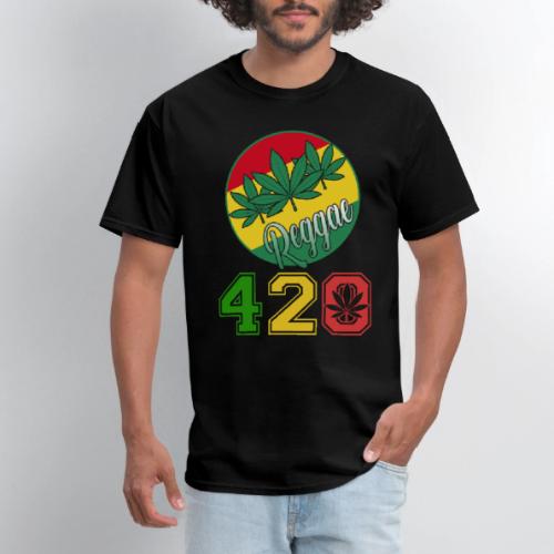 Lively 420 Reggae Ganja Weed Marijuana Design - Men's T-Shirt