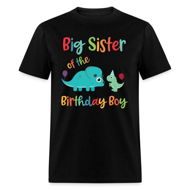 Big Sister of the Birthday Boy Cute Dinosaur