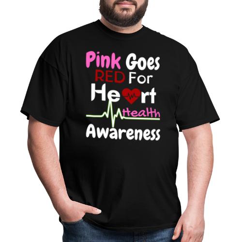 AKA Pink Goes Red For Heart Health Awareness - Men's T-Shirt