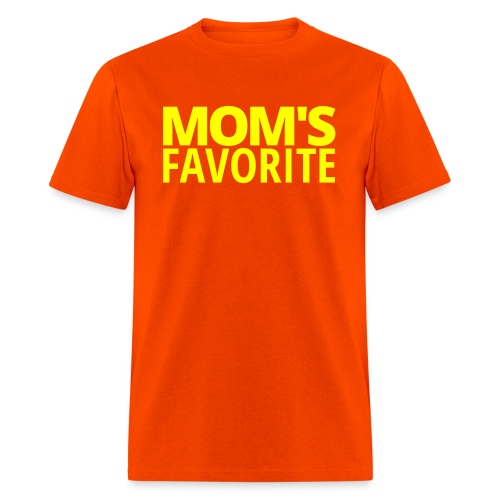 MOM'S Favorite (in neon yellow letters) - Men's T-Shirt