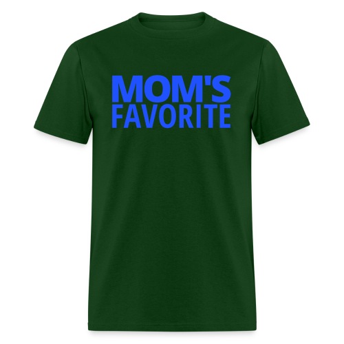 MOM'S Favorite (in neon blue letters) - Men's T-Shirt