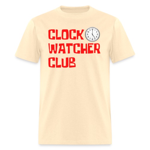 Clock Watcher Club (in red letters) - Men's T-Shirt