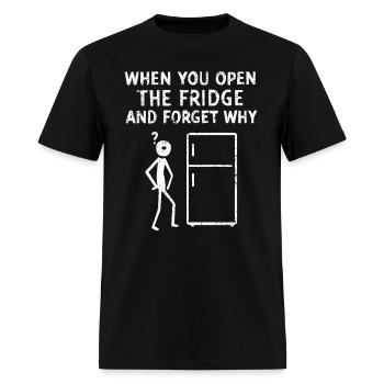When You Open the Fridge and Forget Why Funny - Men's T-Shirt - black - Front - Jose (178cm)