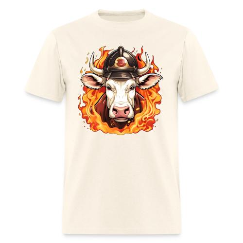 Firefighter cow - Men's T-Shirt