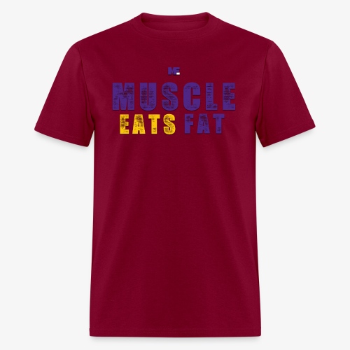 Muscle Eats Fat (Vikings Edition) - Men's T-Shirt