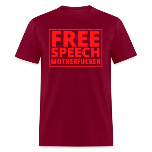 FREE SPEECH MOTHERFUCKER (Red Letters Version) - Men's T-Shirt