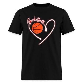 I Love Basketball Girl Basketball Player Heart - Men's T-Shirt - black - Front - Jose (178cm)