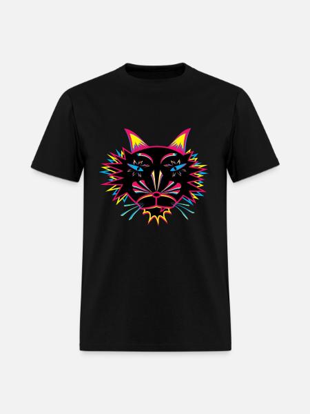 Cat Face - Men's T-Shirt - black