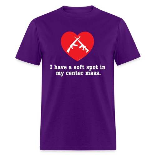 Soft Spot in my Center Mass on dark shirt - Men's T-Shirt