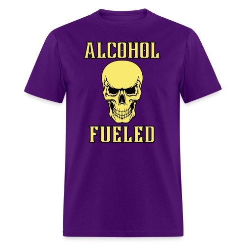 Alcohol Fueled Skull Smiling Beer Color version - Men's T-Shirt