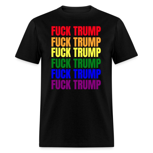 Fuck Trump LGBTQIA+ Flag Colors