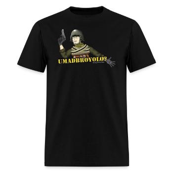 U Mad Bro Yolo Hank & Jed - Men's T-Shirt - black - Front - Jose (178cm)