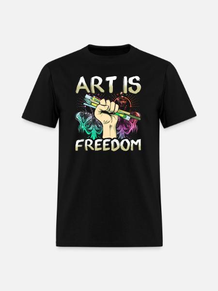 Art Is Freedom | Artist Gift - Men's T-Shirt - black