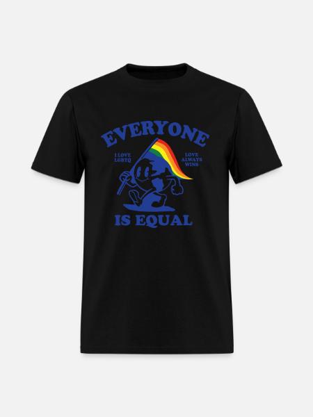 every one is equal earth - Men's T-Shirt - black