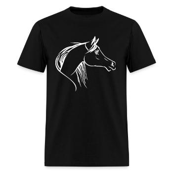 Arabian Horse Head - Men's T-Shirt - black - Front - Jose (178cm)