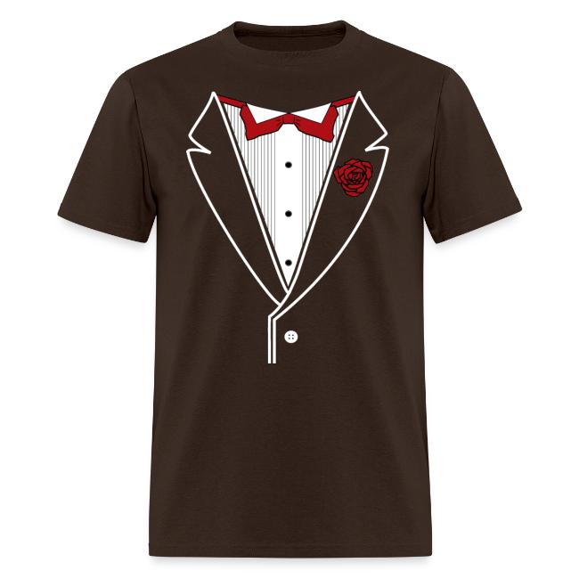 Tuxedo Shirt with Red bowtie