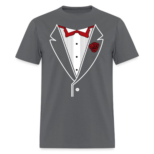 Tuxedo Shirt with Red bowtie