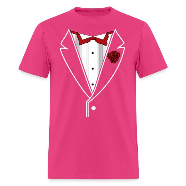 Tuxedo Shirt with Red bowtie