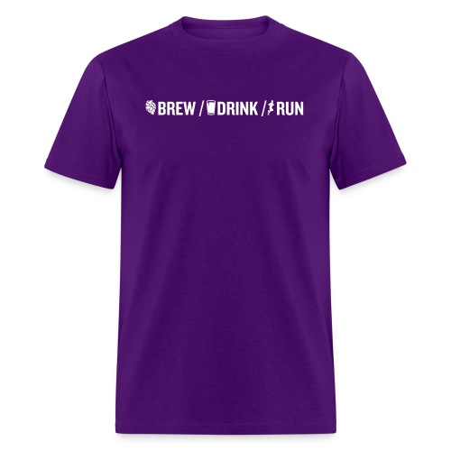 Brew Drink Run Logo - Men's T-Shirt