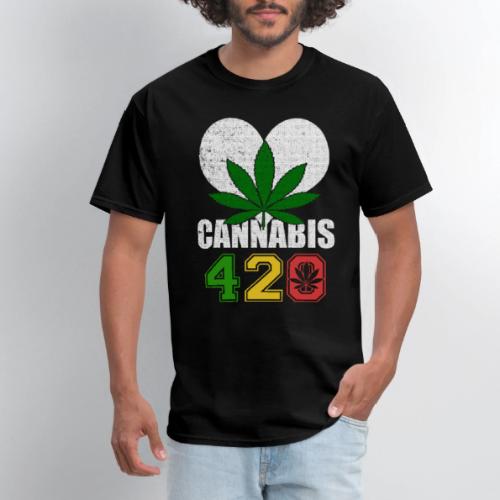 Sidesplitting 420 Love Herb Weed Marijuana Design - Men's T-Shirt