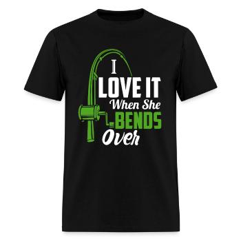 I Love It When She Bends Over - Men's T-Shirt - black - Front - Jose (178cm)