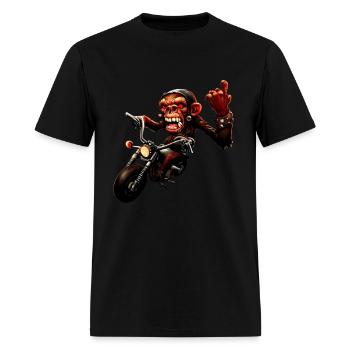 Zombie Raider Monkey Rockstar - Men's T-Shirt - black - Front - Jose (178cm)