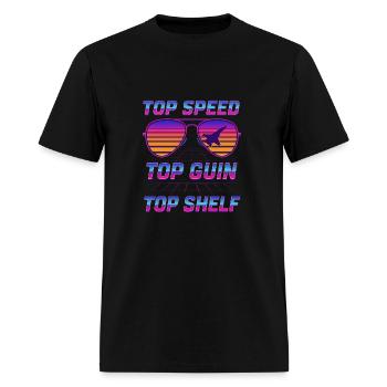 Top Speed Top Gun Top Shelf air force pilot - Men's T-Shirt - black - Front - Jose (178cm)