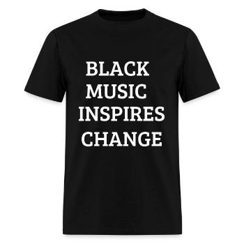 Black Music Inspires Change Classic T-Shirt - Men's T-Shirt - black - Front - Jose (178cm)