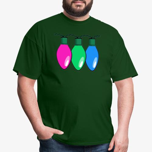Polysexual Pride Christmas Lights - Men's T-Shirt