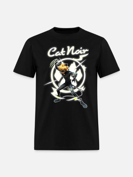 Miraculous Cat Noir Superhero Pose - Men's T-Shirt - black