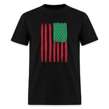 Distressed Juneteenth Flag - Men's T-Shirt - black - Front - Jose (178cm)